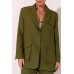 Donna Linen Blazer - KHAKI