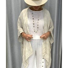 Carmen Linen Cardigan - Natural