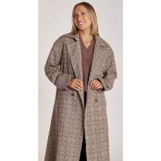 Sawyer Trench Coat - COCOA CHECK