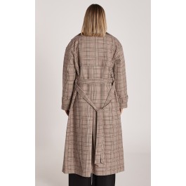 Sawyer Trench Coat - COCOA CHECK