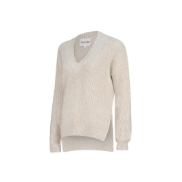 Maxted - Pebble Twist V-neck Ribbed Pullover