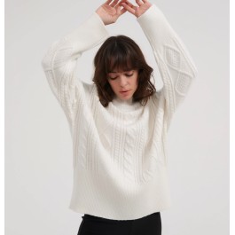 Tirelli - Classic Cable Turtle Neck Knit - IVORY