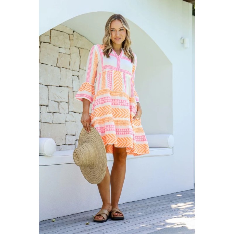 Mediterranean Dress - MANGO/PINK