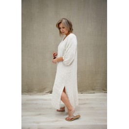 Rosa Linen Kaftan/Dress - NATURAL