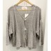 La Luna - Cotton Knit Cardigan - SILVER