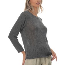 La Luna - Cotton Knit Jumper - CHARCOAL